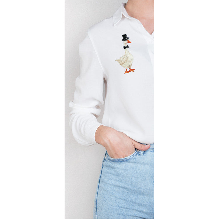 Kit de bordado tradicional PANNA “Ganso con sombrero de copa” PJK-2317