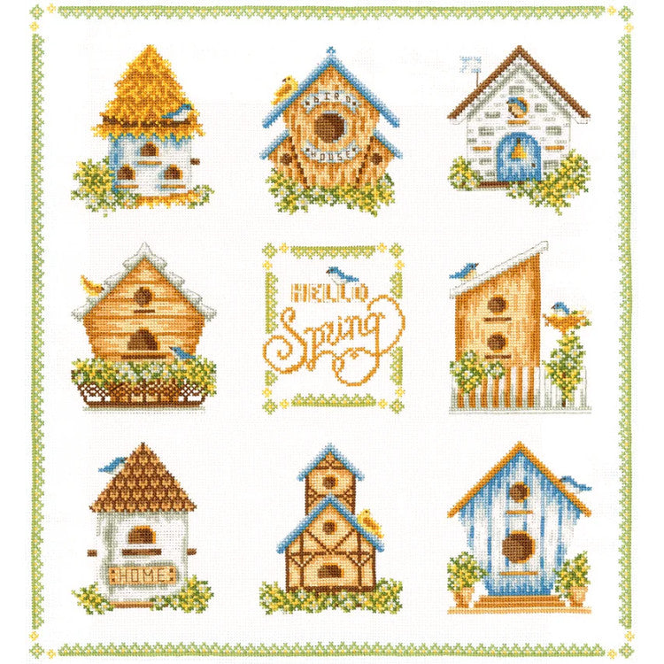 Birdhouses – Kit de Punto de Cruz SANS-74 Andriana