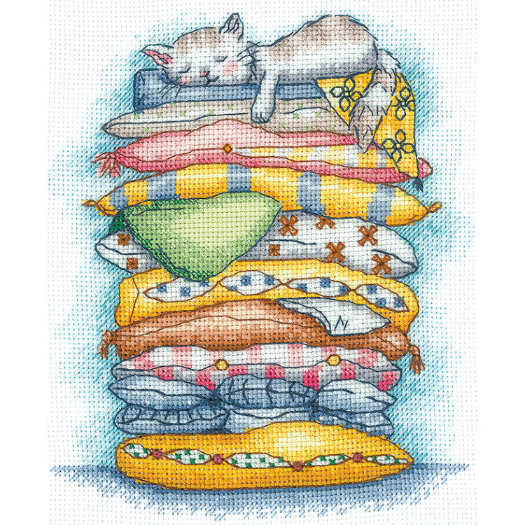 The Cat is Resting – Kit de Punto de Cruz Andriana SANV-55
