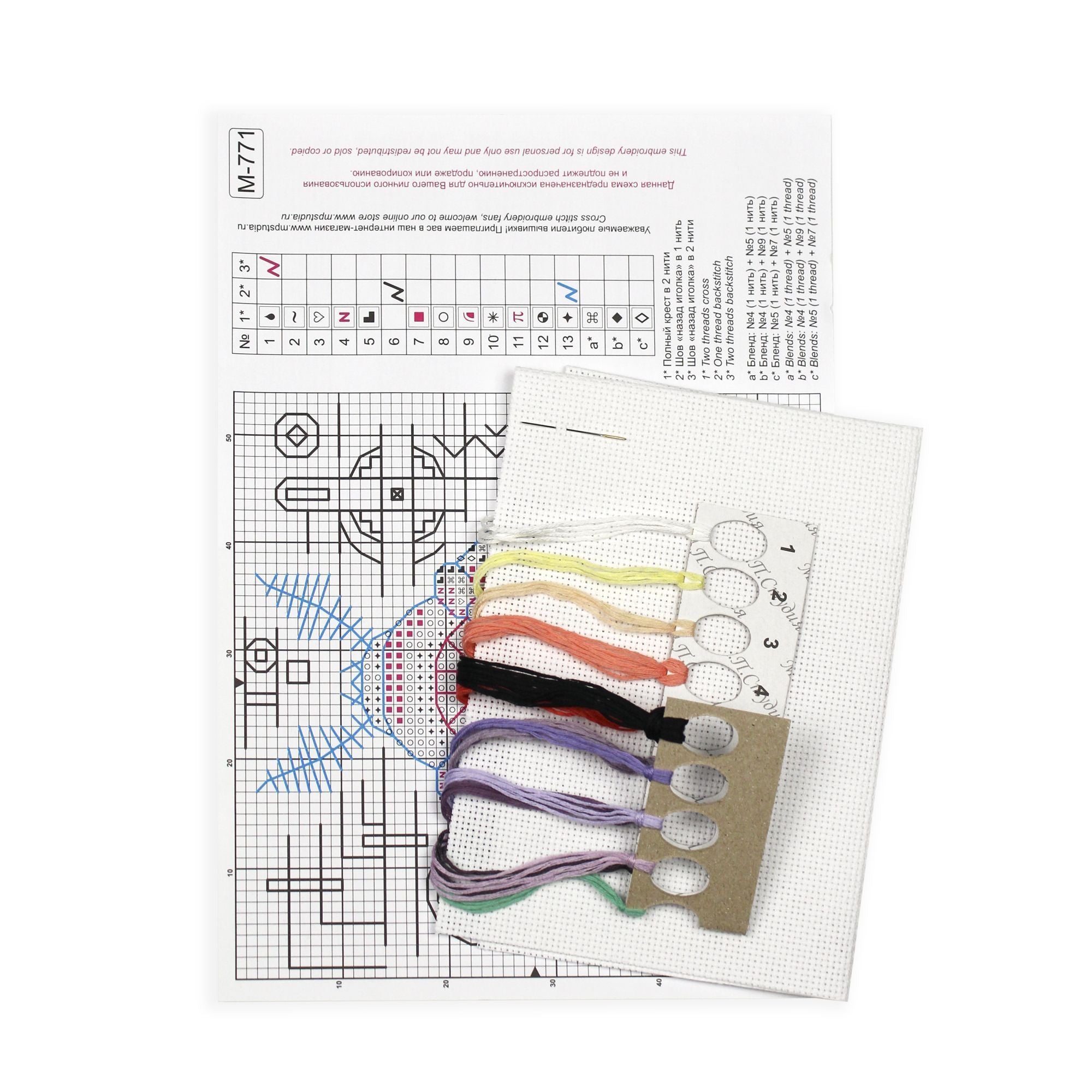 Kit de punto de cruz "Hawkmoth. Steampunk" SM-771 de MP Studia