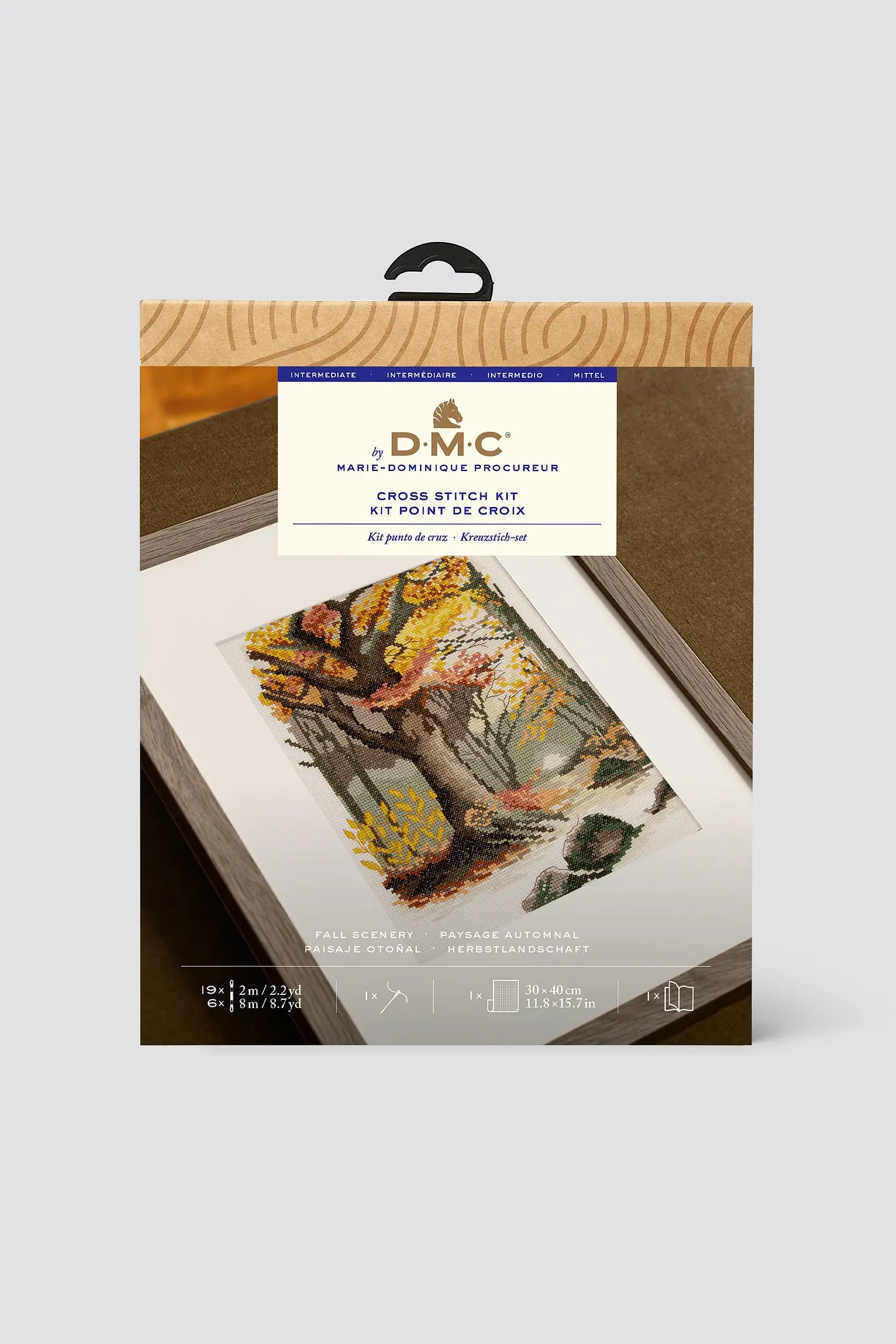 Kit de punto de cruz DMC Paisaje Otoñal - Marie-Dominique Procureur