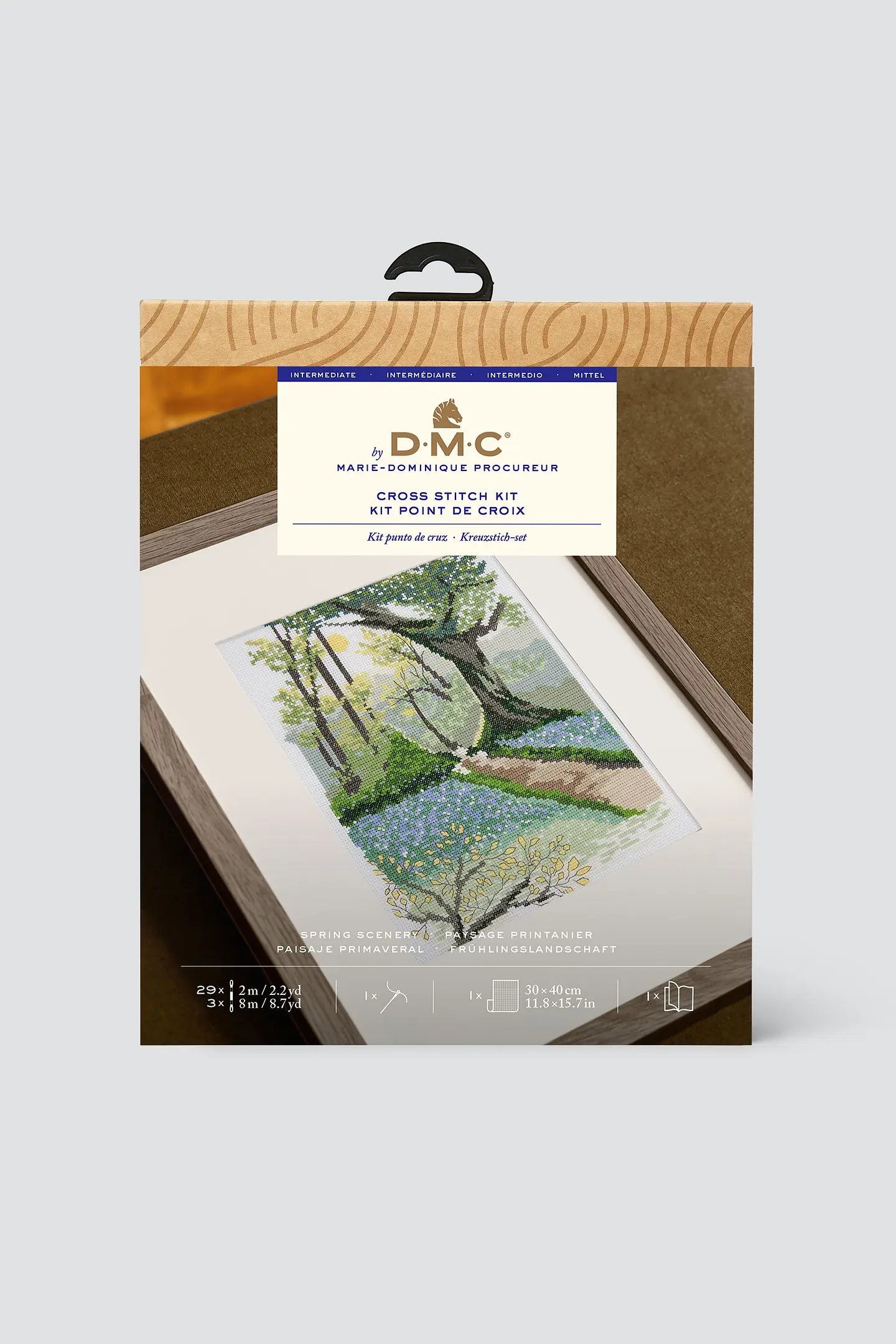 Kit de punto de cruz DMC Paisaje Primaveral - Marie-Dominique Procureur