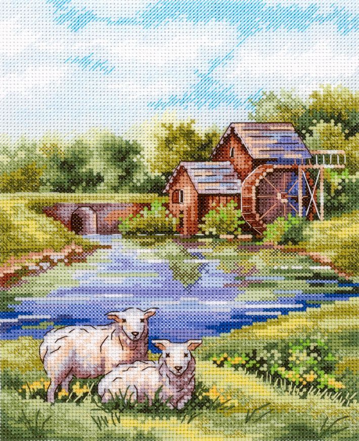 Old Mill – Kit de Punto de Cruz MP Studia SNV-918