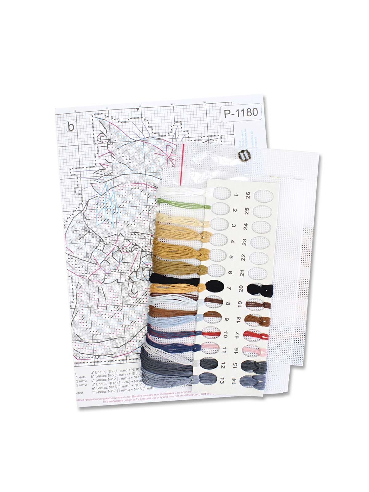 Basilio die Katze Kreuzstich-Set SR-1180 MP Studia | 14-fädiges Kunststoff-Canvas