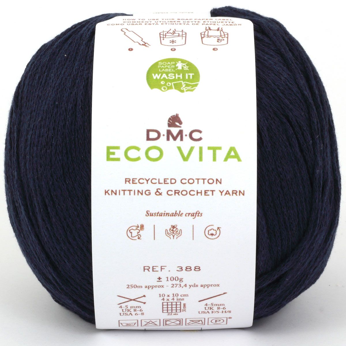 DMC Eco Vita Hilo de Algodón Reciclado. Amplia Variedad de Colores Inspirados en la Naturaleza