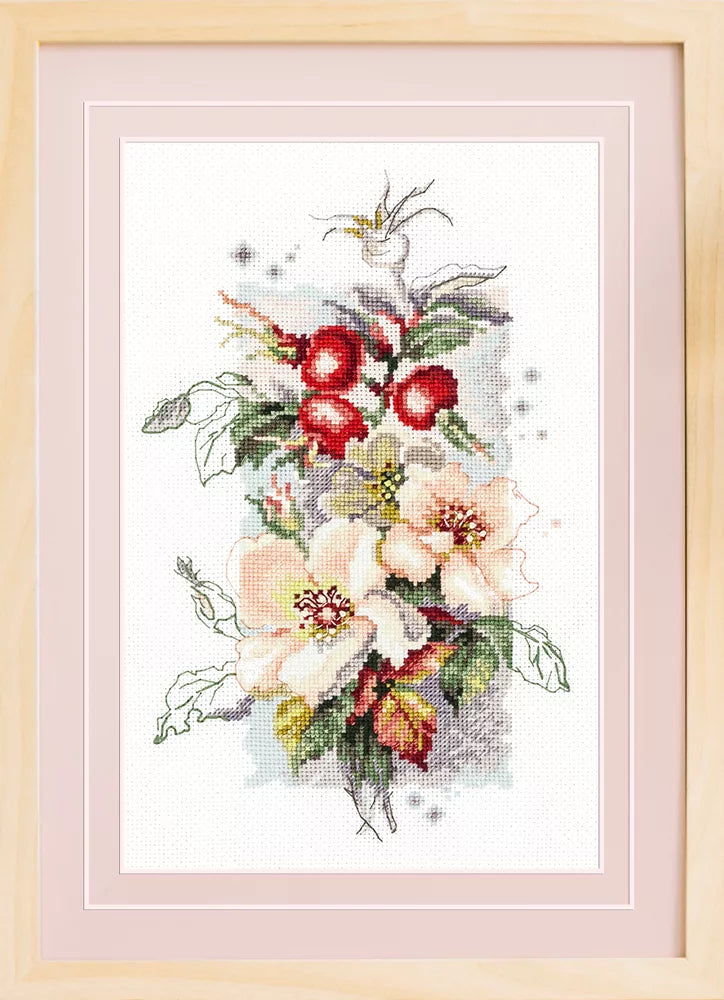 100-102 Rosa Canina. Magic Needle Cross Stitch Kit