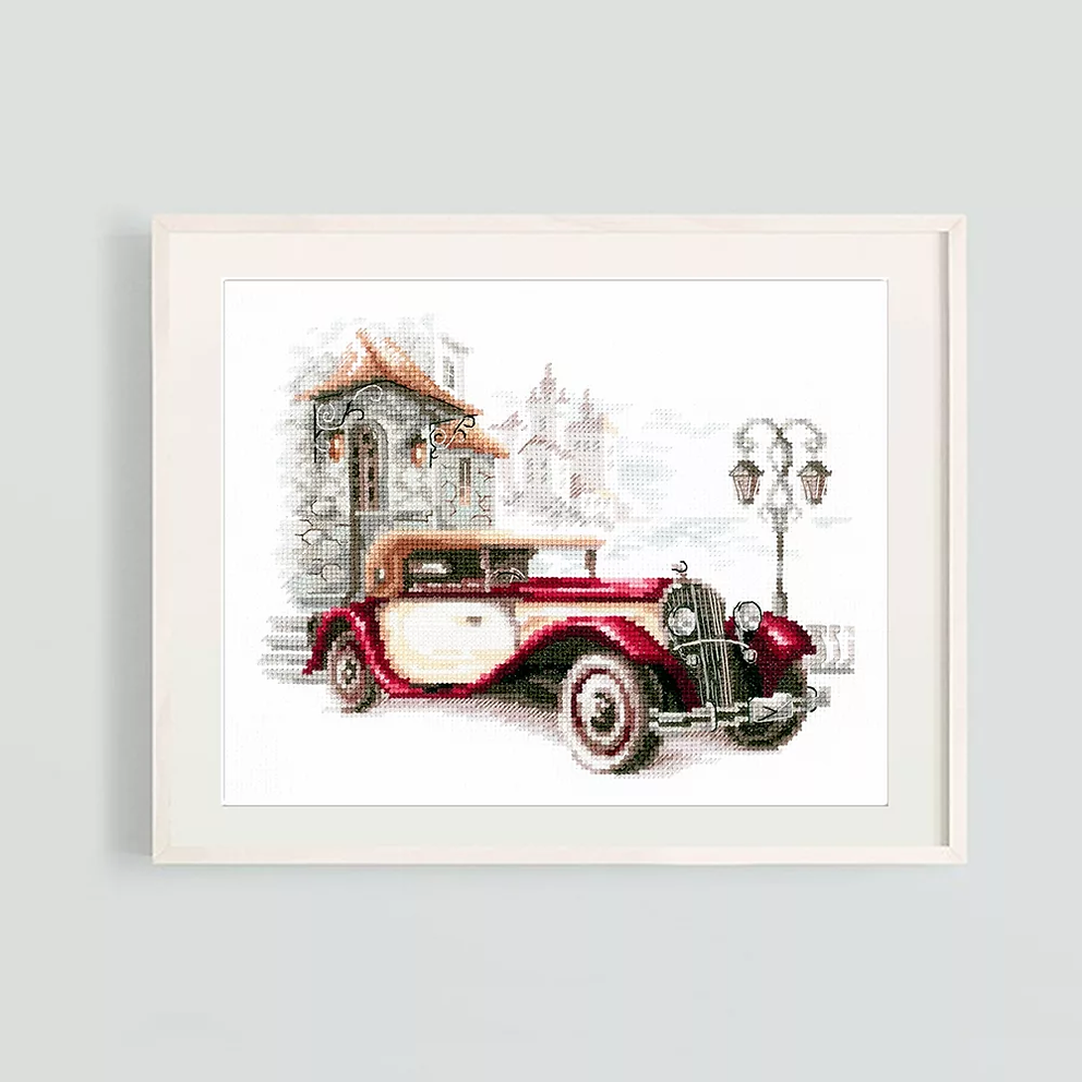 110-022 Retro Cadillac. Magic Needle Cross Stitch Kit