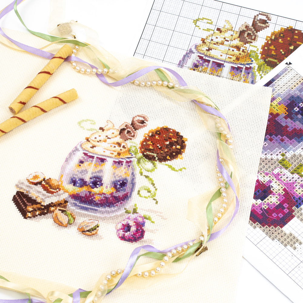 120-080 Chocolate Dessert. Magic Needle Cross Stitch Kit