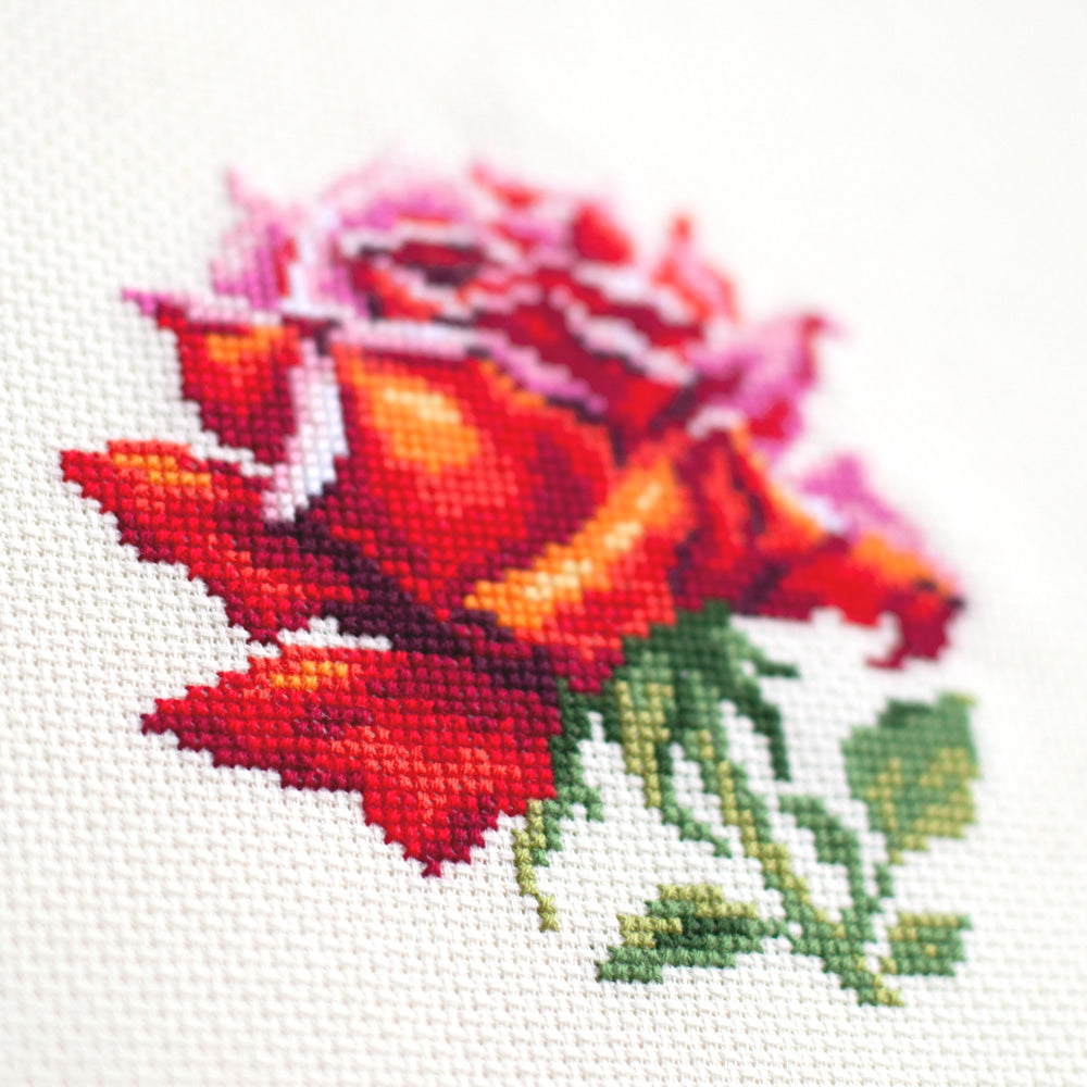 Rote Rose Kreuzstichset – Magic Needle 150-003