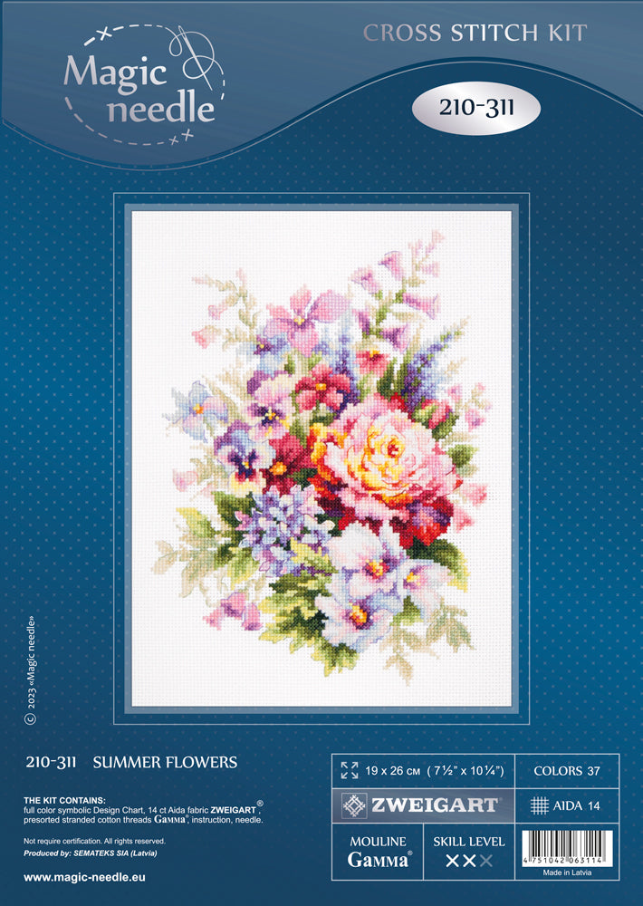 Kreuzstichset „Sommerblumen“ – Magic Needle 210-311