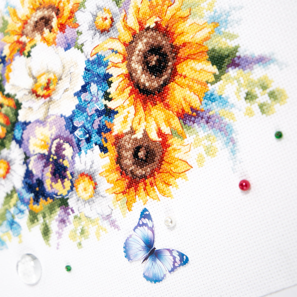 Cross Stitch Kit Bouquet with Sunflowers - Magic Needle 210-312