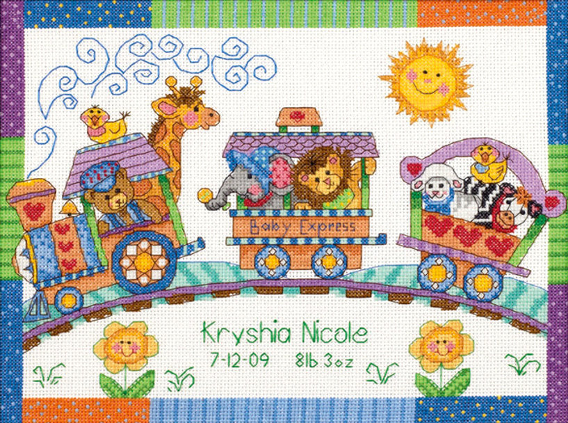 birthday Train - 3428 Dimensions - Cross stitch kit