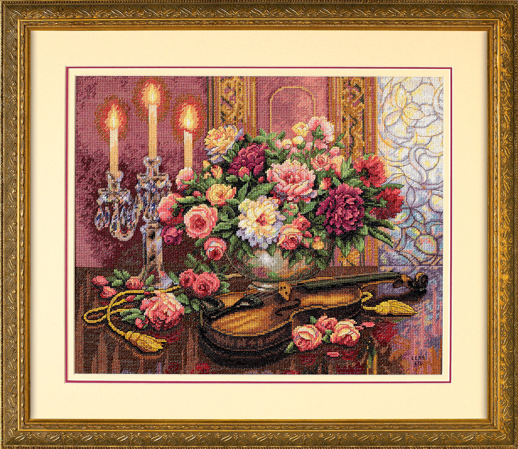 Romantic Floral - 35185 Dimensions - Cross Stitch Kit