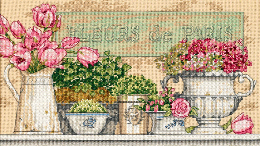 Flores de Paris - 35204 Dimensions - Kit de punto de cruz