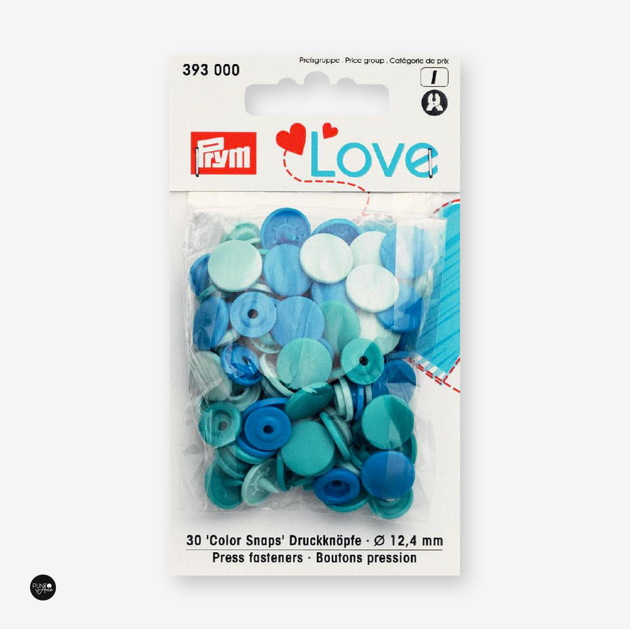 Pressure Buttons Or Snaps 12.44 mm. Blue - Prym Love 393000