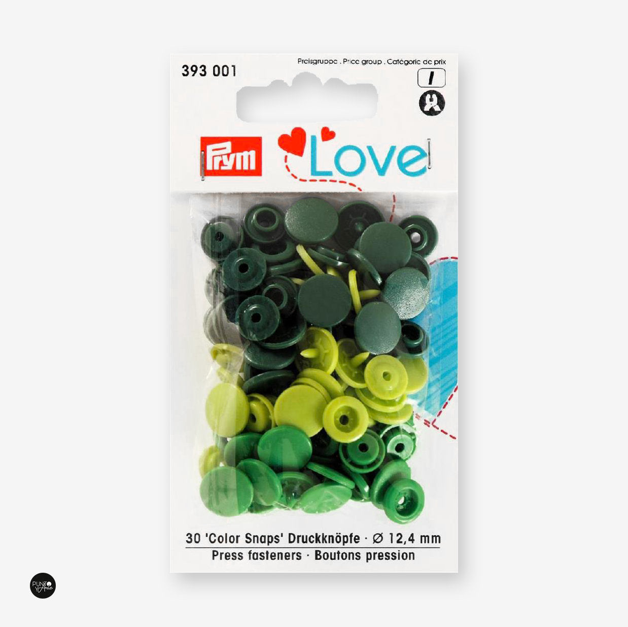 Press Buttons Or Snaps. Green 12.44 mm - Prym Love 393001