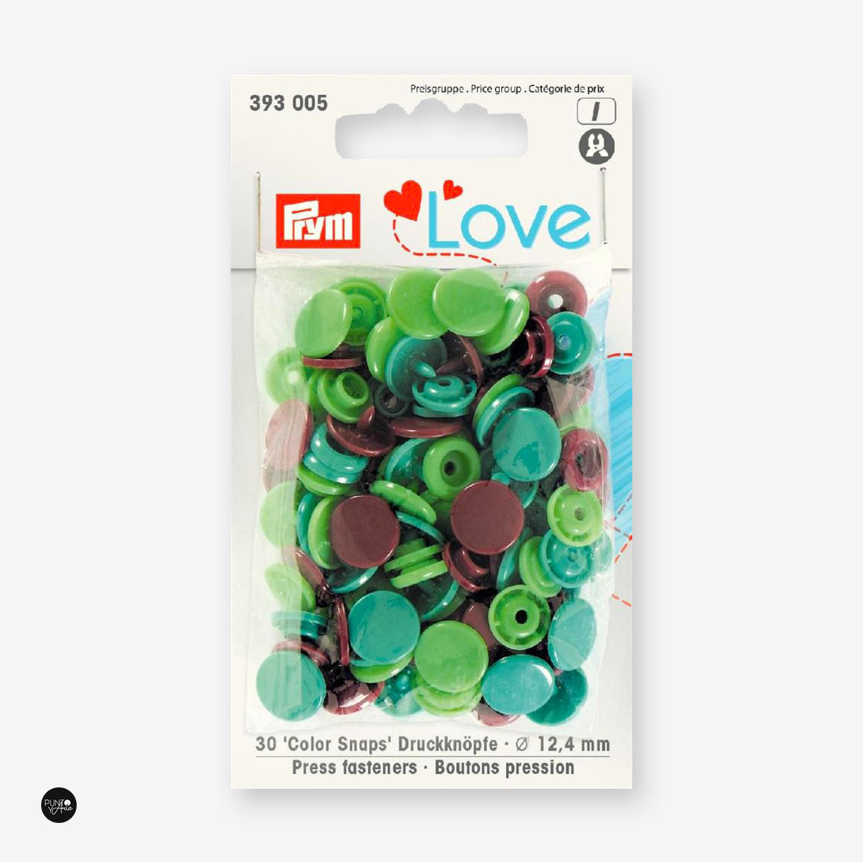 Press Buttons Or Snaps. Green and Brown 12.44 mm - Prym Love 393005