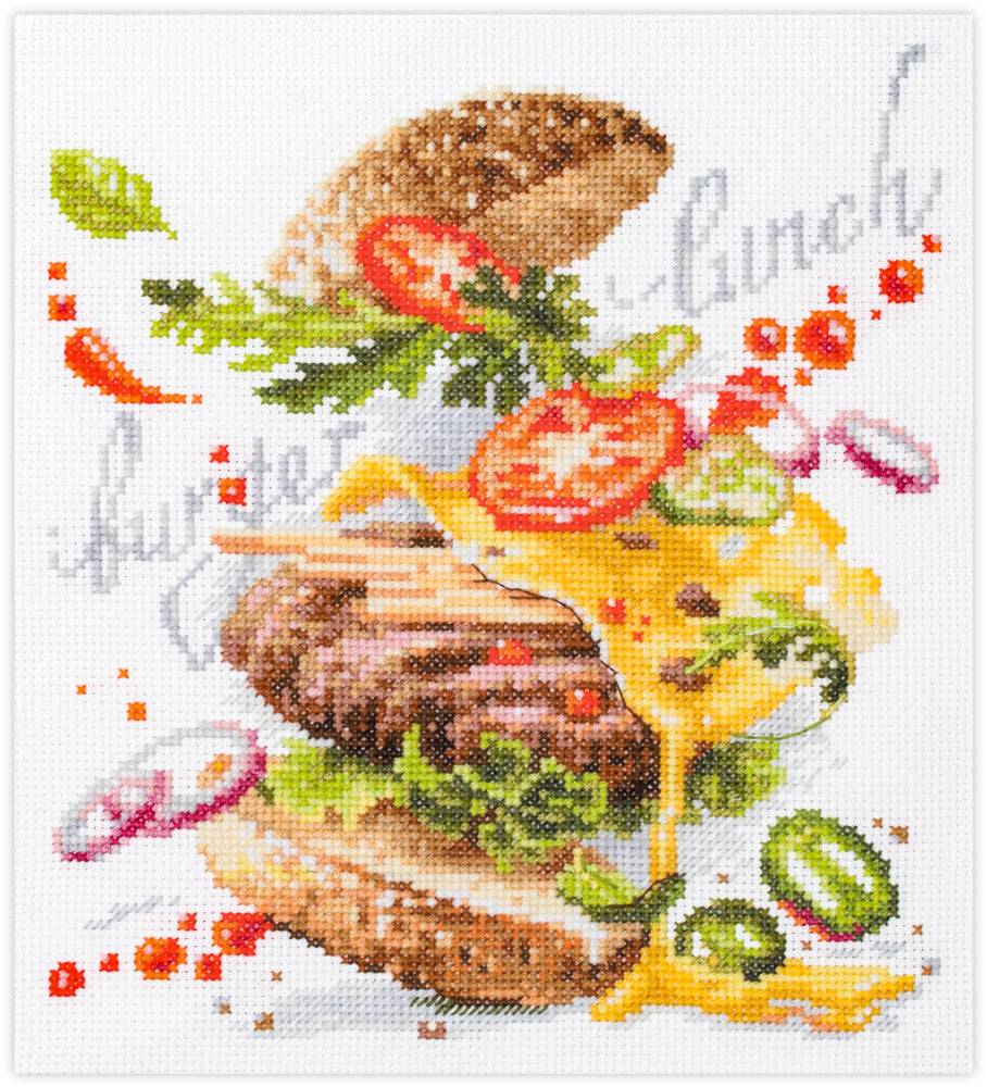 528-556 Burger. Magic Needle Cross Stitch Kit