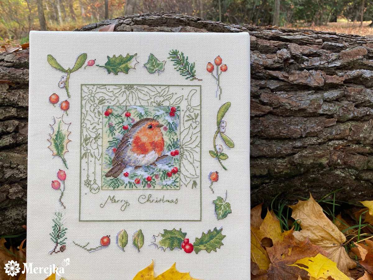 Cross stitch kit. The Christmas Robin. K-224 Merejka