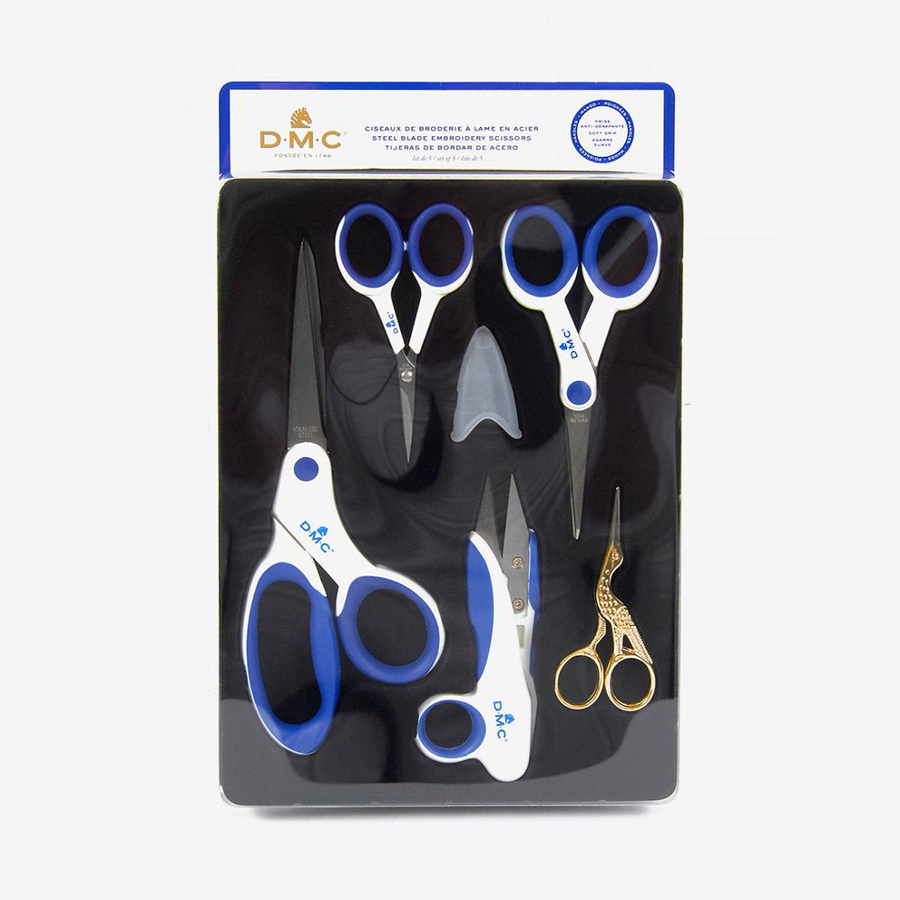 Kit of 5 stainless steel embroidery scissors from DMC U1951