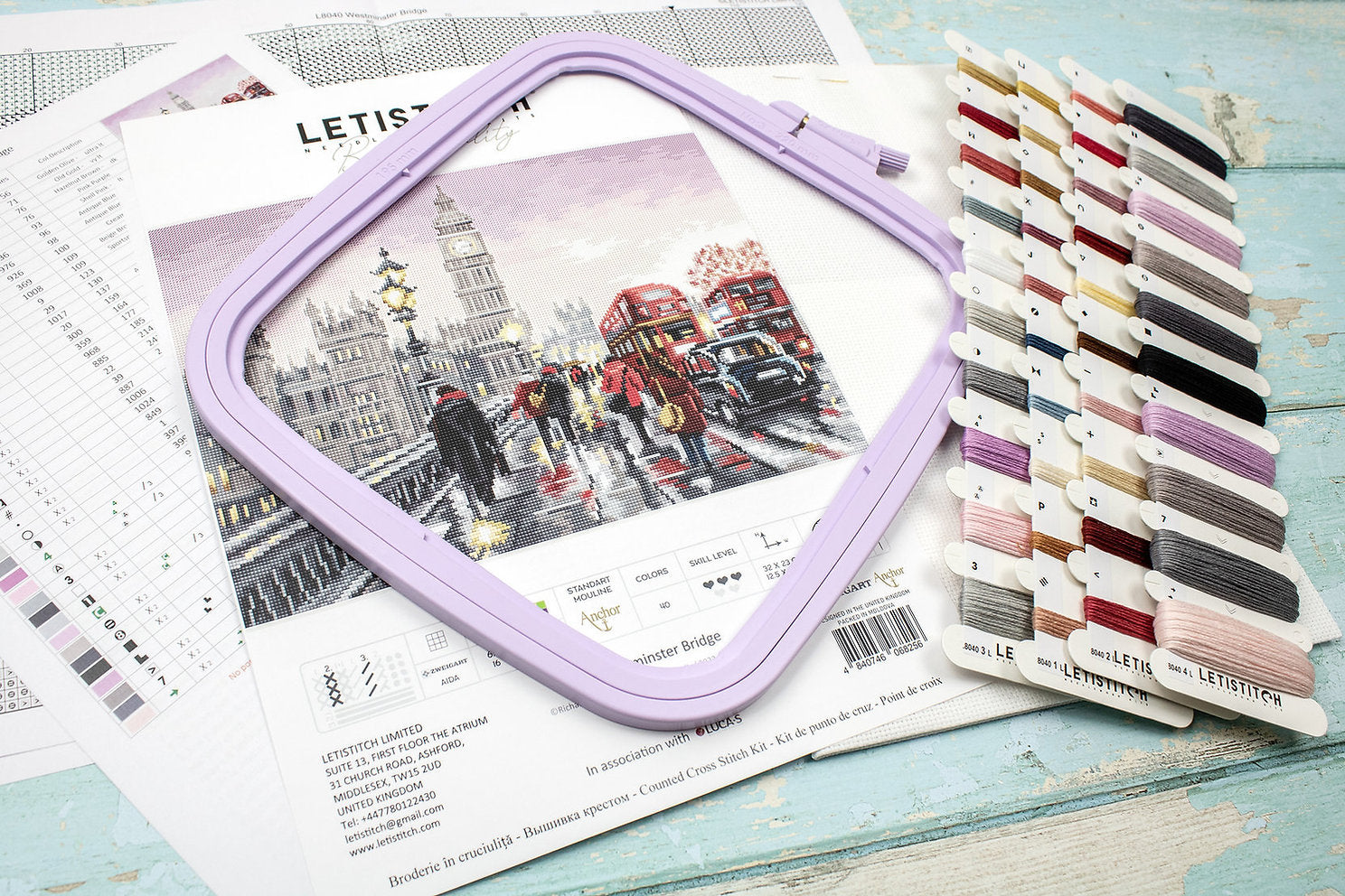 Cross Stitch Kit. Westminster Bridge - L8040 LETISTITCH