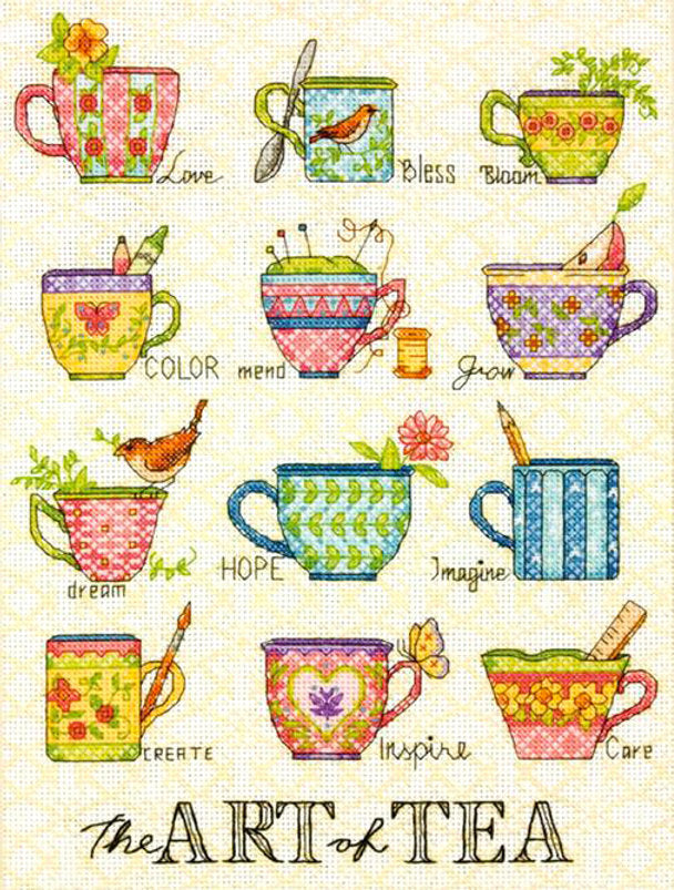 Cross stitch kit. The art of tea 70-35335 Dimensions