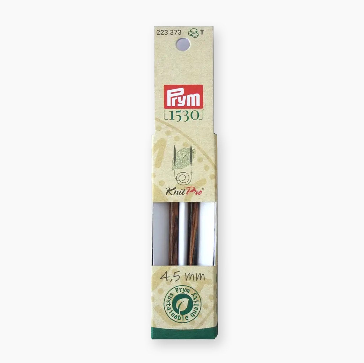 Prym Natural Short Tricot Needles Knitting mit nachhaltiger Verpackung