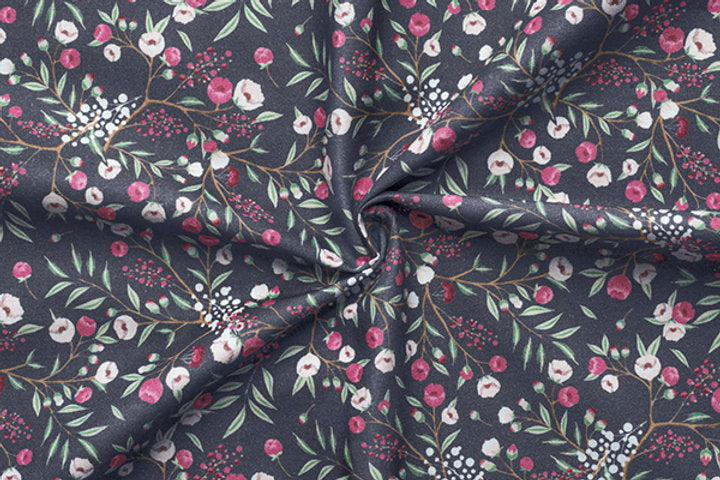 Gütermann Most Beautiful Cotton Fabric with Elegant Floral Motifs 647006/93