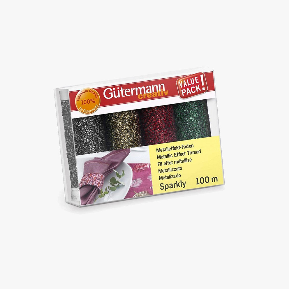 Set of Metallic Threads Gütermann Creativ 734366 - 50m each spool