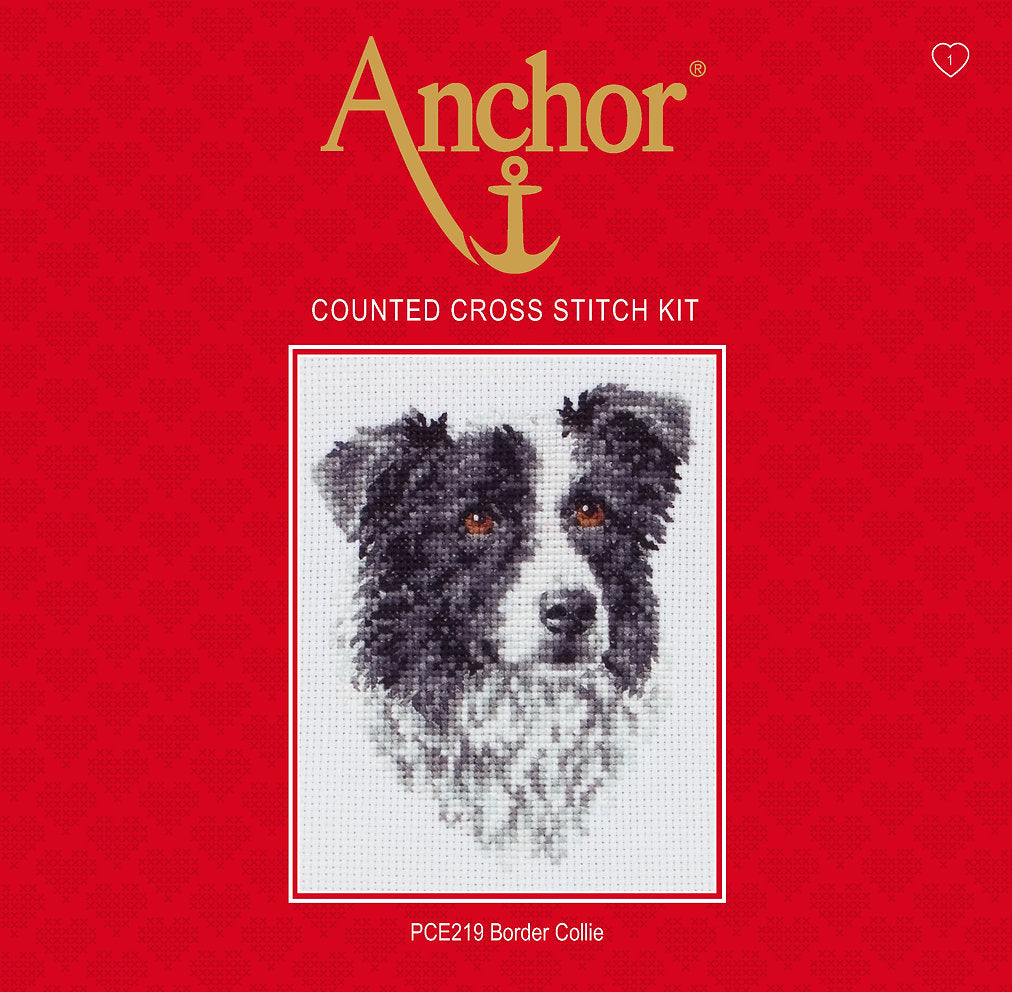 Cross stitch kit. PCE219 Border Collie - Anchor