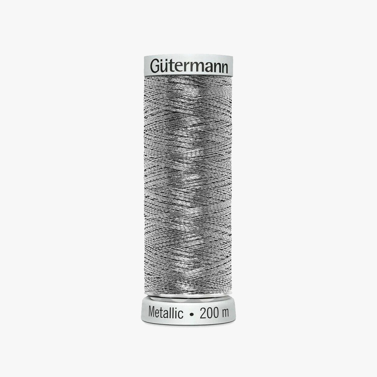 7009 Gutermann Metallic Thread 200m - Metallic Effect for Decorative Seams and Machine Embroidery