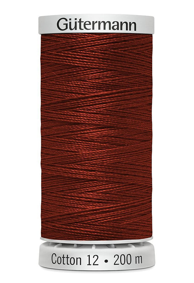1181 Gütermann Cotton Thread for Machine Embroidery - Thickness 12, 200 m