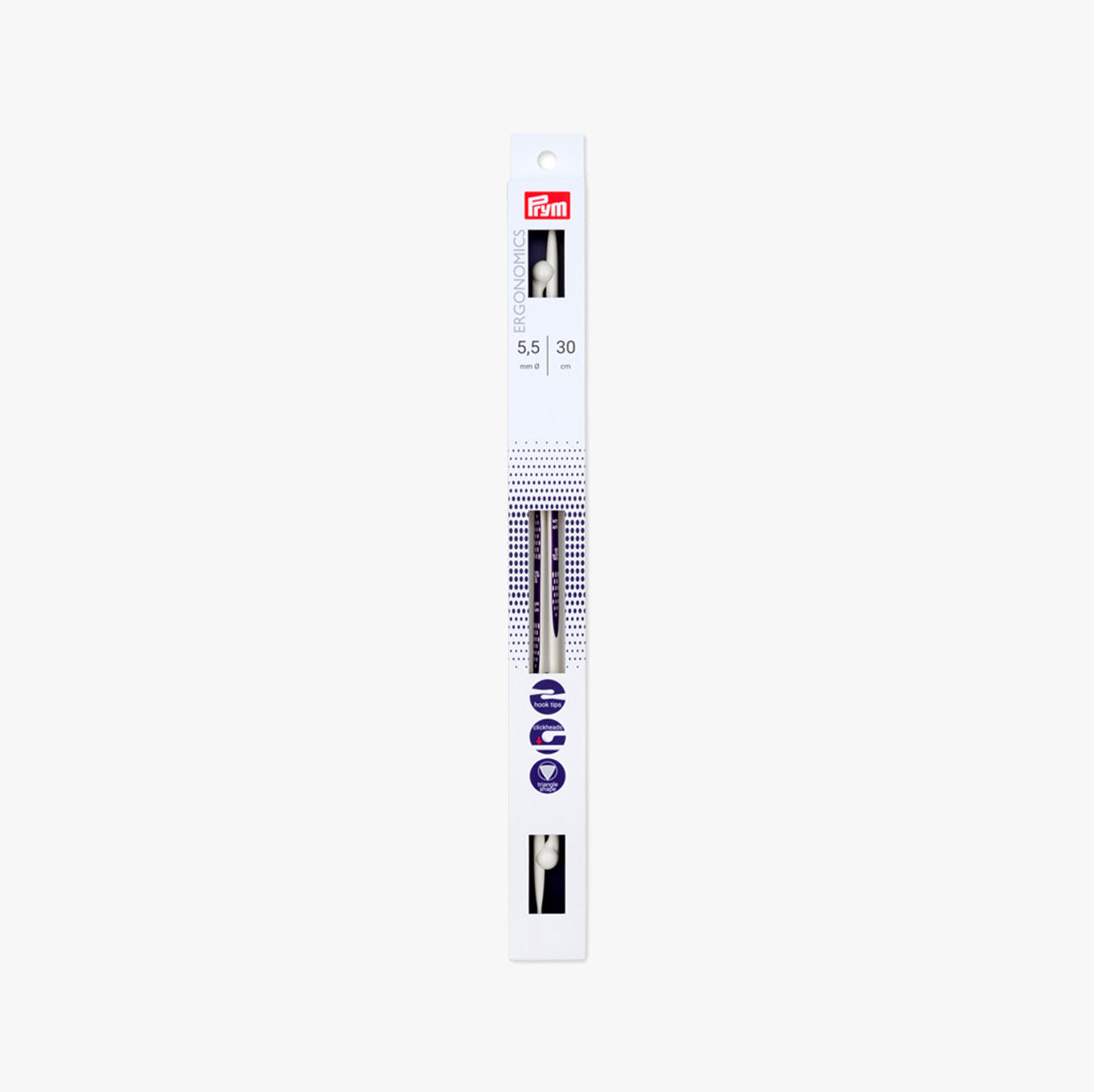 Prym ergonomic knitting needles with click head