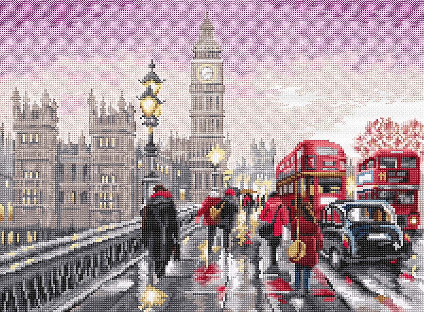 Kit de Punto de Cruz. Westminster Bridge - L8040 LETISTITCH