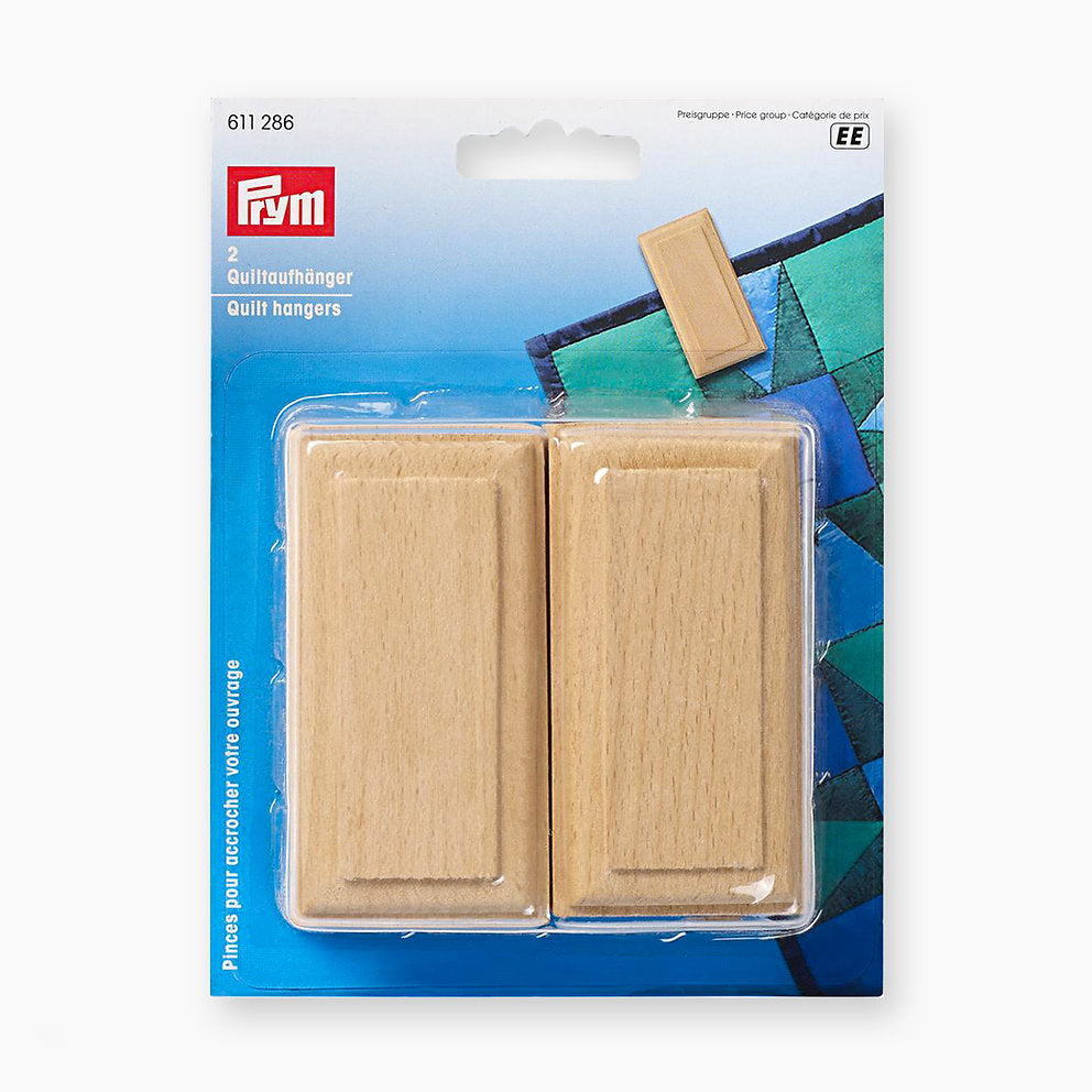 Ganchos de madera para colgar edredones y mantas patchwork de Prym 611286