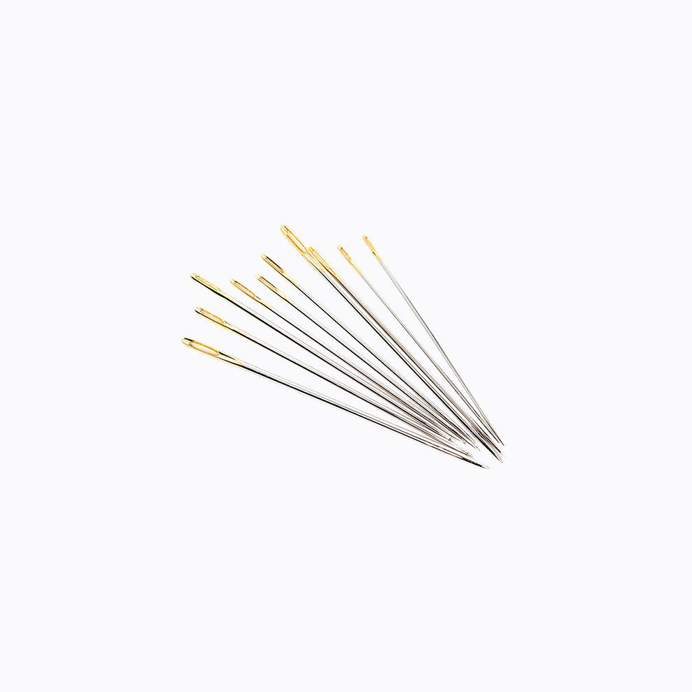 Crewels Embroidery Needles No. 3-9 with Gold Eye - Hemline Gold 280G.39.HG: ​​Quality and Variety in an Embroidery Needle Set