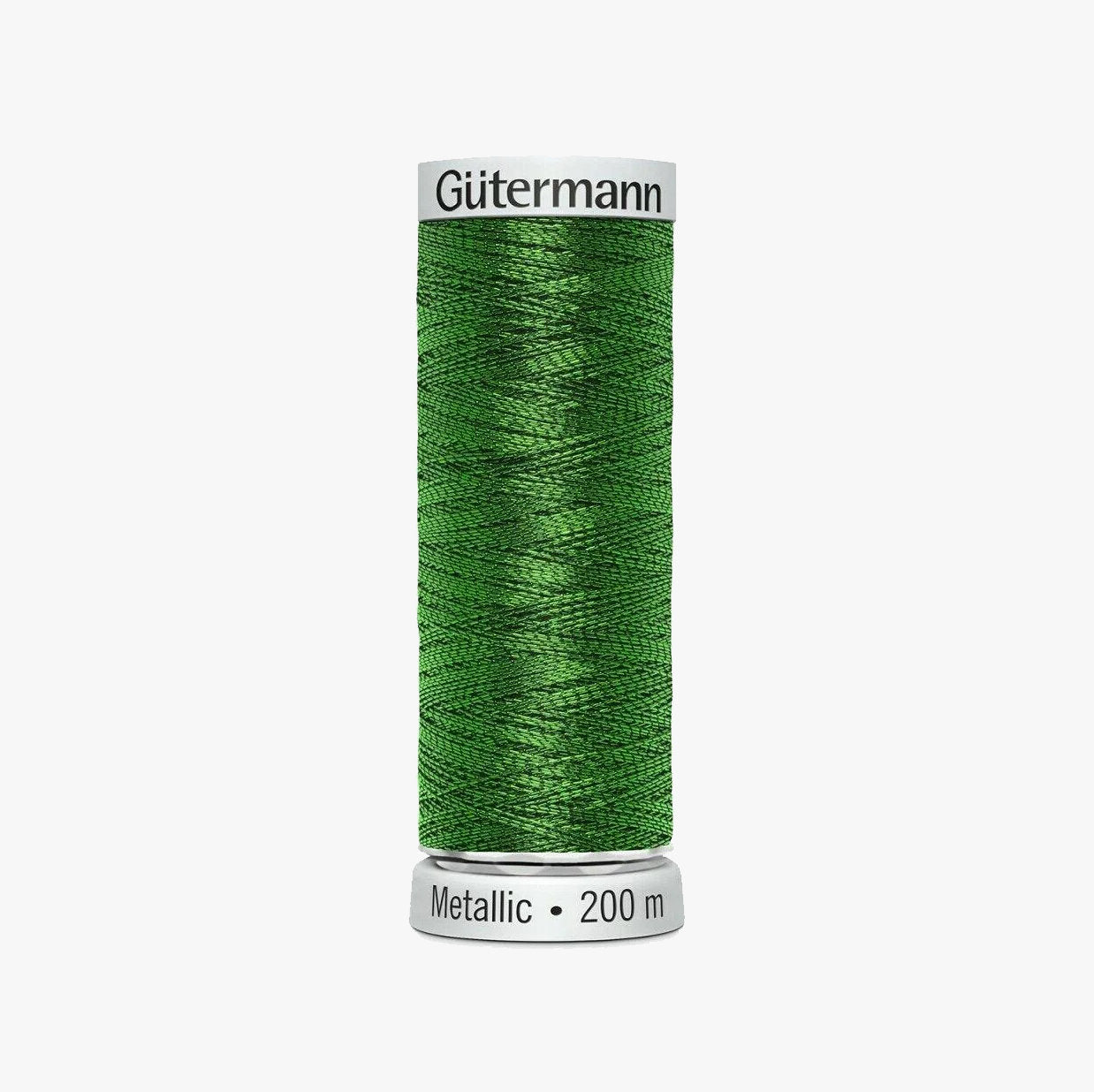 7018 Gutermann Metallic Thread 200m - Metallic Effect for Decorative Seams and Machine Embroidery