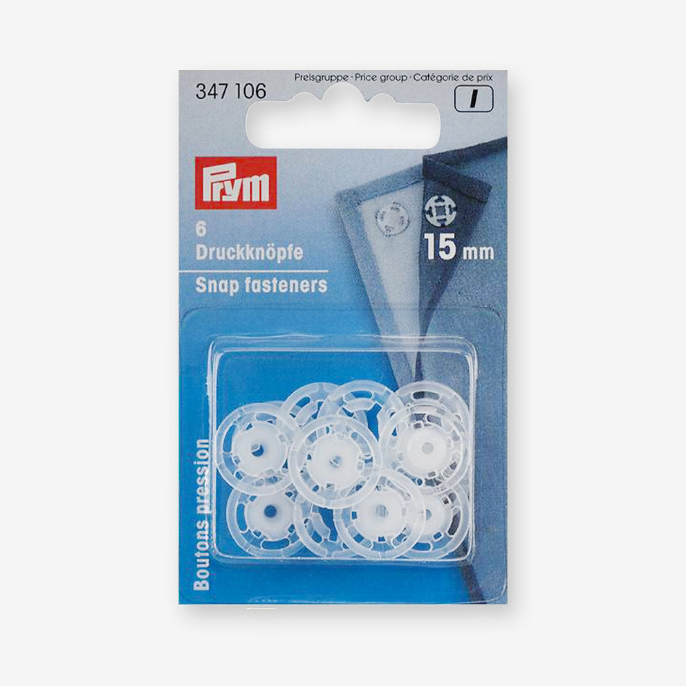 Broches de presión transparentes de Prym 347106 - Para ropa y hogar