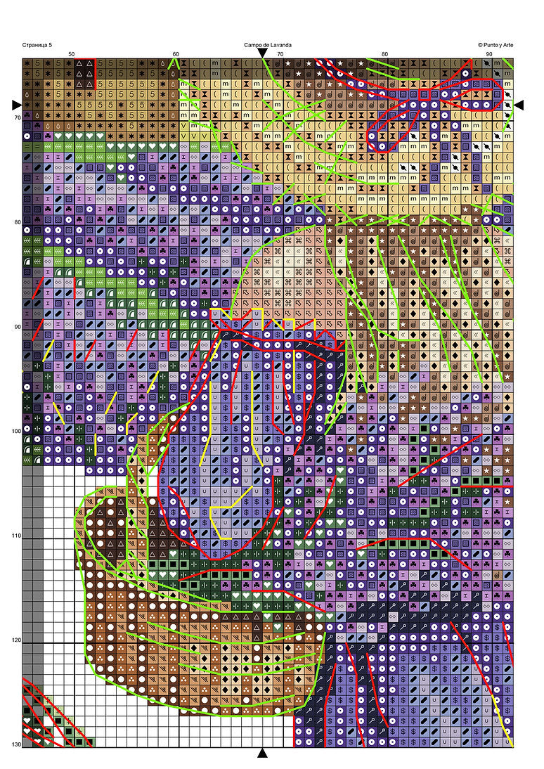 Embroidery Kit "Lavender Field" - Exclusive Cross Stitch from Punto y Arte P007