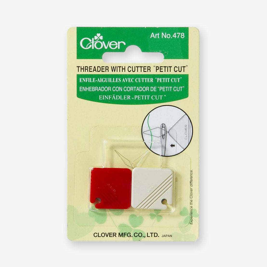 Clover 478 PETIT CUT Threader with Cutter: Facilitate your Sewing Work