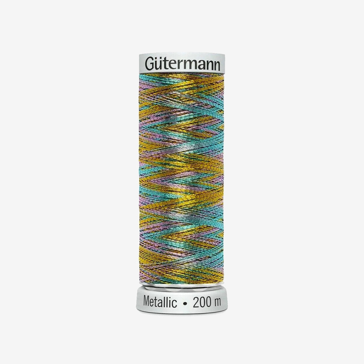 7024 Gutermann Metallic Thread 200m - Metallic Effect for Decorative Seams and Machine Embroidery