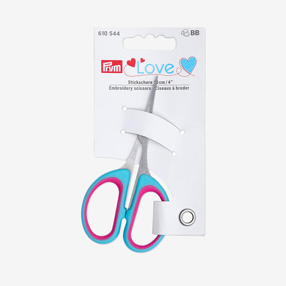 Embroidery Scissors 10cm - Prym Love - Fine and Ground Tips