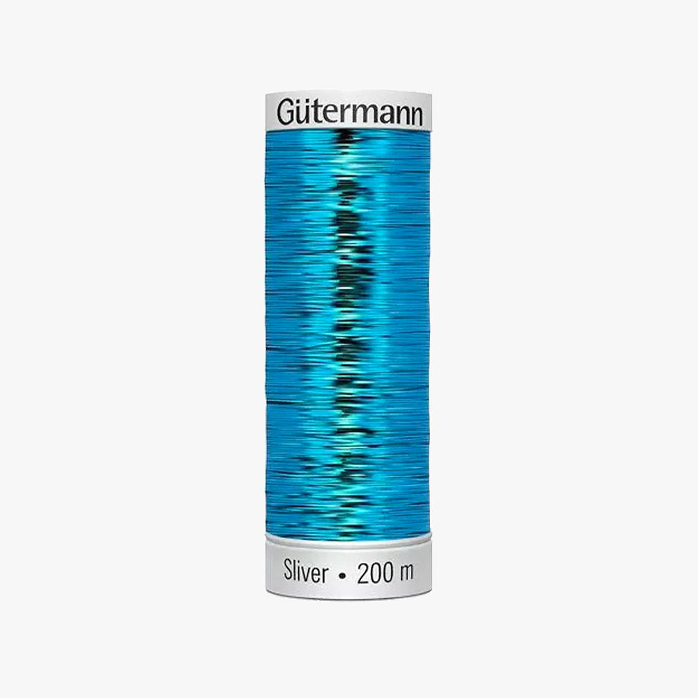 8017 Gütermann SLIVER thread with silver metallic effect 200 m for embroidery and sewing