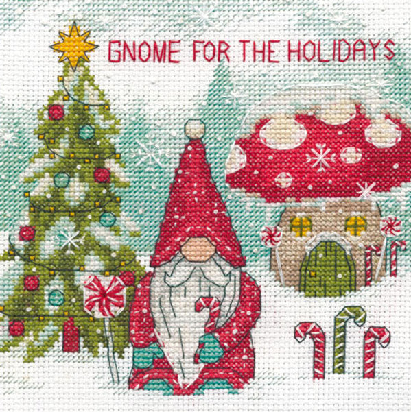 Cross stitch kit. Gnome For The Holidays 70-09002 Dimensions