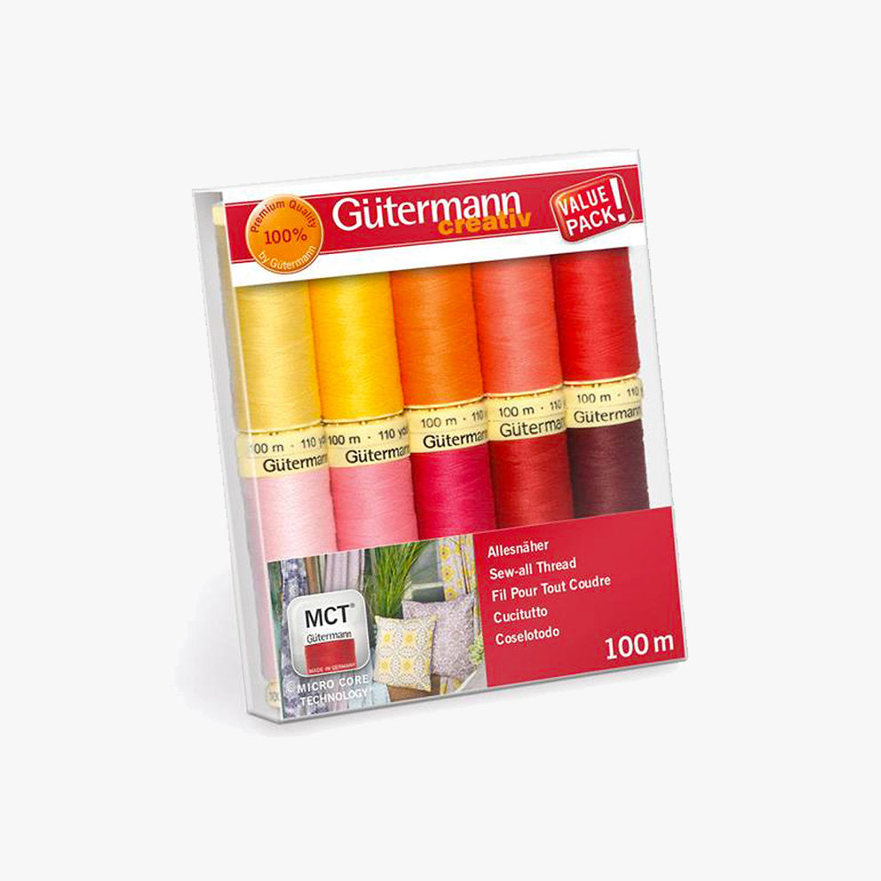 Sewing Thread Set Sew-all 100m Pink-Red Gütermann for high-quality sewing