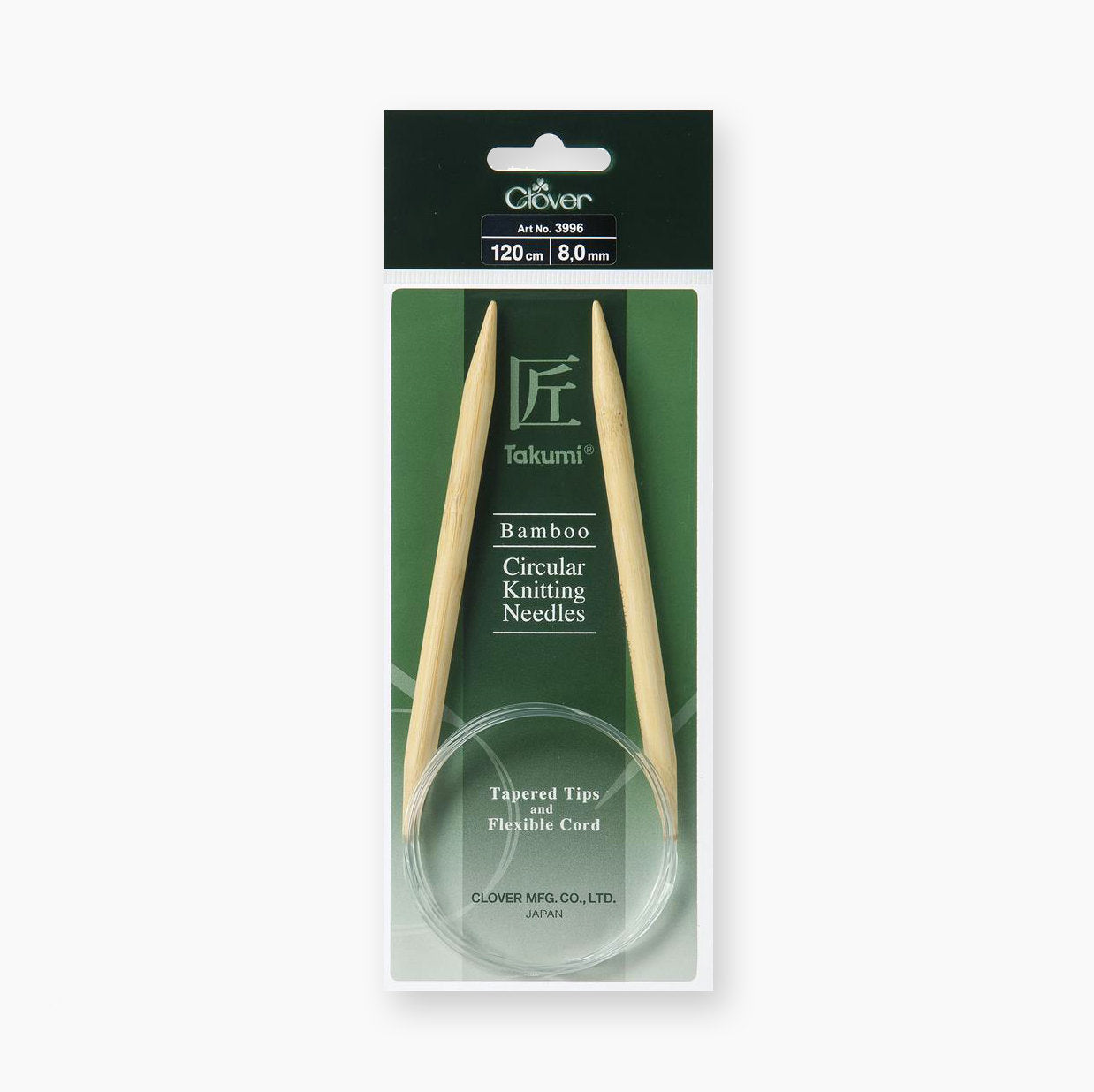 Clover Bamboo Takumi Circular Knitting Needles 120 cm