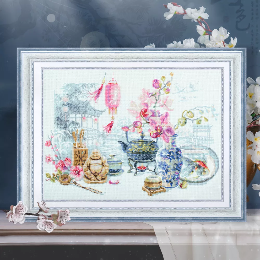 Cross Stitch Kit. 120-300 Eastern Serenity. Magic Needle