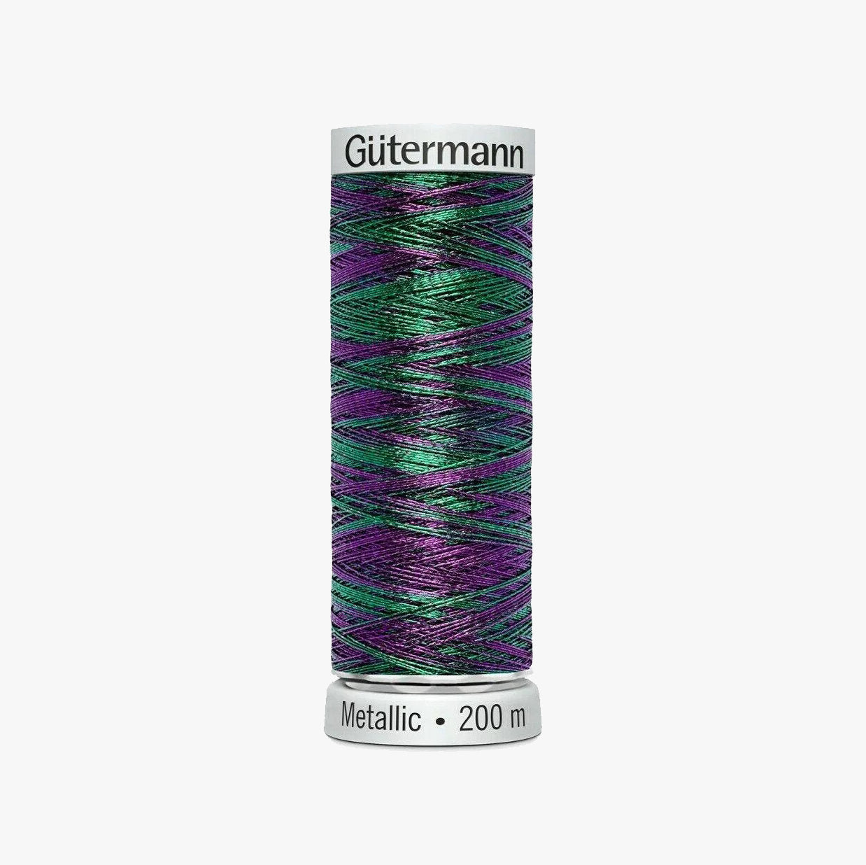 7022 Gutermann Metallic Thread 200m - Metallic Effect for Decorative Seams and Machine Embroidery