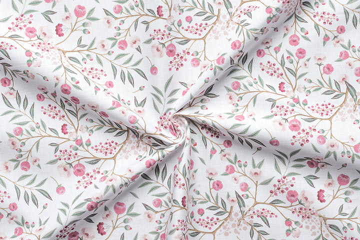 Gütermann Most Beautiful Cotton Fabric with Elegant Floral Motifs 647006/800