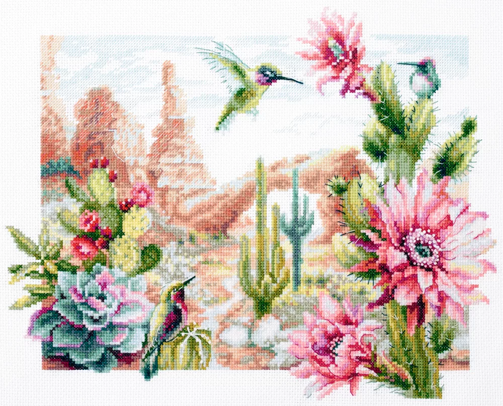 Cross Stitch Kit. 550-758 Flowers of the Wild West. Magic Needle